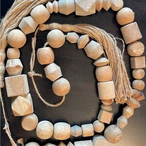 Natural Wooden Bead Garland